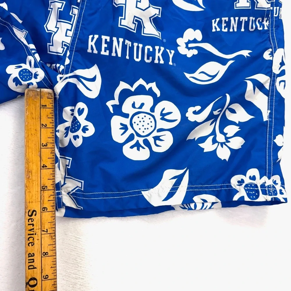 Wes and Willy Kentucky Wildcats Swim Trunks Mens 2XL Blue Floral NCAA‎ Shorts